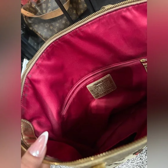 Coach Gold and Brown Tote Bag - Picture 8 of 16